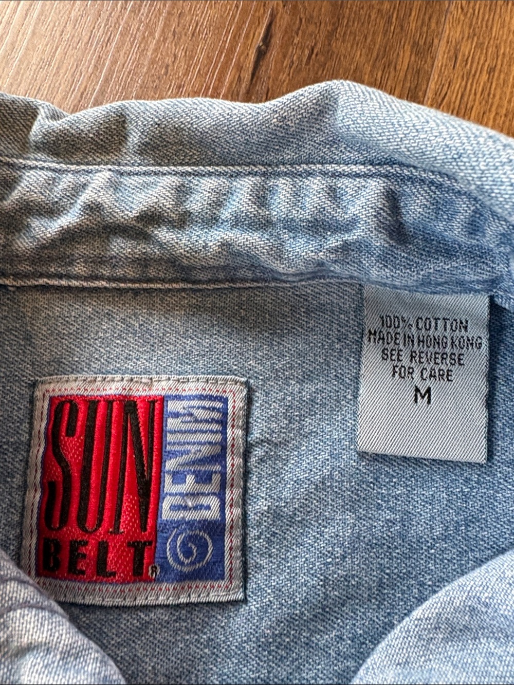 Vintage 90s Sun Belt Denim Button Down
100% Cotton - Picture 2 of 6